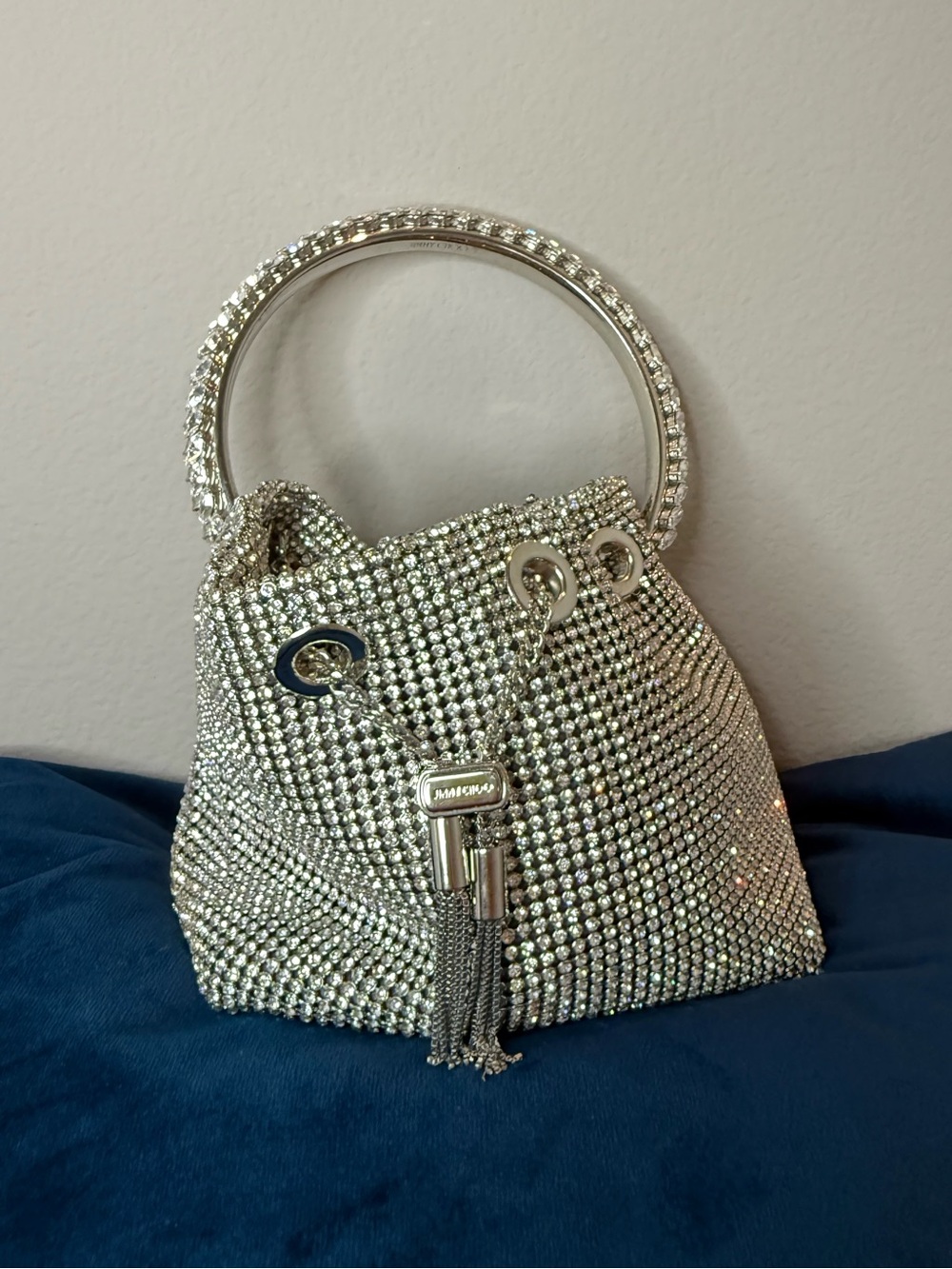 Jimmy Choo Women's Bon Bon Micro Crystal Bucket Bag - From the Kardashian Closet